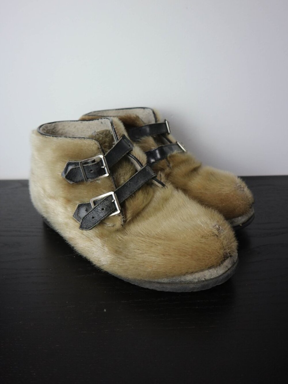 Vintage Blondo Made in Canada Fur Boots Strap Mens US 10